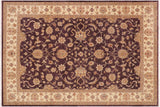 Shabby Chic Ziegler Christin Purple Beige Hand-Knotted Wool Rug- 8'11'' x 11'9''