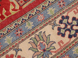 handmade Geometric Kazak Red Beige Hand Knotted RECTANGLE 100% WOOL area rug 9x12