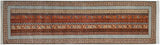 Rustic Shawl Cristin Blue/Ivory Wool Runner - 2'9'' x 9'5''