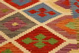 Flat Weave Kilim, Antique, Navaho, Vintage, Handmade, Geometric Kilim Purple Blue Hand-Woven Rectangle 100% Wool Area Rug 8 x 10