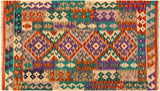 Southwestern Turkish Kilim Scott Hand-Woven Wool Rug - 2'9'' x 4'11''