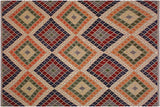 Tribal Turkish Kilim Else Hand-Woven Wool Rug - 8'9'' x 10'1''