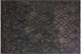 Tribal Turkish Kilim Kristoph Hand-Woven Wool Rug - 6'11'' x 9'11''