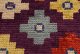 handmade Geometric Balouchi Purple Green Hand Knotted RECTANGLE 100% WOOL area rug 3' x 5'