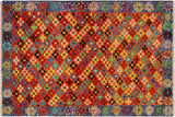 Modern Balochi Franches Hand Knotted Wool Rug - 3'4'' x 4'11''