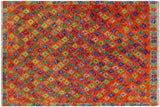 Tribal Balochi Georgett Hand Knotted Wool Rug - 4'8'' x 6'4''