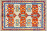 Modern Balochi Alfredo Hand Knotted Wool Rug - 5'8'' x 7'7''
