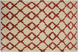 Flat Weave Kilim, Antique, Navaho, Vintage, Handmade, Modern Kilim Beige Red Hand-Woven Rectangle 100% Wool Area Rug 4 x 6