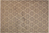Flat Weave Kilim, Antique, Navaho, Vintage, Handmade, Modern Kilim Drk. Gray Ivory Hand-Woven Rectangle 100% Wool Area Rug 10 x 14