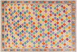 Modern Balochi Antionet Hand Knotted Wool Rug - 5'5'' x 7'9''