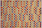 Eclectic Turkish Kilim Ara Hand-Woven Wool Rug - 3'2'' x 4'11''