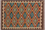 Retro Turkish Kilim Betsey Hand-Woven Wool Rug - 3'4'' x 4'11''