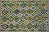 Southwestern Turkish Kilim Billy Hand-Woven Wool Rug - 5'6'' x 8'1''