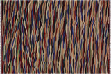 Chic Turkish Kilim Branda Hand-Woven Wool Rug - 4'10'' x 6'8''