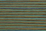Flat Weave Kilim, Antique, Navaho, Vintage, Handmade, Modern Kilim Green Blue Hand-Woven Rectangle 100% Wool Area Rug 4 x 5
