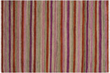 Flat Weave Kilim, Antique, Navaho, Vintage, Handmade, Modern Kilim Rust Purple Hand-Woven Rectangle 100% Wool Area Rug 3 x 4
