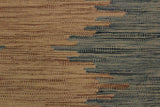 Flat Weave Kilim, Antique, Navaho, Vintage, Handmade, Modern Kilim Grey Blue Hand-Woven Rectangle 100% Wool Area Rug 6 x 8