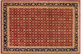 Oriental Ziegler Mercedes Red/Blue Wool Rug - 9'11