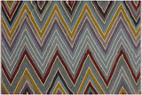 Flat Weave Kilim, Antique, Navaho, Vintage, Handmade, Modern Kilim Grey Red Hand-Woven Rectangle 100% Wool Area Rug 5 x 7