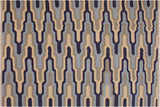 Modern Turkish Kilim Scherer Hand-Woven Wool Rug - 8'3'' x 9'11''