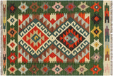 Bohemian Turkish Kilim Hiedi Hand-Woven Wool Rug - 2'0'' x 2'11''