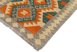Flat Weave Kilim, Antique, Navaho, Vintage, Handmade, Geometric Kilim Rust Purple Hand-Woven Rectangle 100% Wool Area Rug 2 x 3