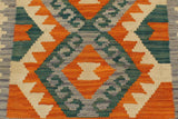 Flat Weave Kilim, Antique, Navaho, Vintage, Handmade, Geometric Kilim Rust Purple Hand-Woven Rectangle 100% Wool Area Rug 2 x 3