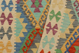Flat Weave Kilim, Antique, Navaho, Vintage, Handmade, Geometric Kilim Rust Beige Hand-Woven Rectangle 100% Wool Area Rug 3 x 5
