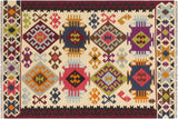 Retro Turkish Kilim Darby Hand-Woven Wool Rug - 4'4'' x 6'1''