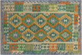 Retro Turkish Kilim Vance Hand-Woven Wool Rug - 3'5'' x 4'11''