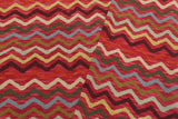 Flat Weave Kilim, Antique, Navaho, Vintage, Handmade, Modern Kilim Pink Gold Hand-Woven Rectangle 100% Wool Area Rug 5 x 7