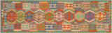 Bohemian Turkish Kilim Laurie Hand-Woven Wool Runner - 2'7'' x 9'10''
