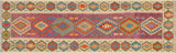 Rustic Turkish Kilim Truman Hand-Woven Wool Runner - 2'10'' x 10'0''
