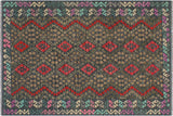 Retro Turkish Kilim Jannie Hand-Woven Wool Rug - 5'9'' x 8'2''