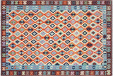 Retro Turkish Kilim Nell Hand-Woven Wool Rug - 6'8'' x 9'5''