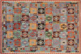 Retro Turkish Kilim Nita Hand-Woven Wool Rug - 8'5'' x 11'5''