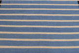 Flat Weave Kilim, Antique, Navaho, Vintage, Handmade, Modern Kilim Blue Black Hand-Woven Rectangle 100% Wool Area Rug 7 x 10