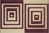 Contemporary Turkish Kilim Iris Hand-Woven Wool Rug - 6'4'' x 9'9''