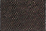 Flat Weave Kilim, Antique, Navaho, Vintage, Handmade, Modern Kilim Black Brown Hand-Woven Rectangle 100% Wool Area Rug 5 x 7