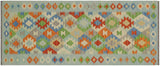 Tribal Turkish Kilim Mitchell Hand-Woven Wool Runner - 2'7'' x 6'3''