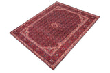 handmade Traditional Tabriz Blue Red Hand Knotted RECTANGLE 100% Wool Pile area rug 7x10