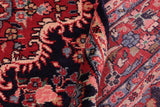 handmade Traditional Tabriz Blue Red Hand Knotted RECTANGLE 100% Wool Pile area rug 7x10