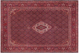 handmade Traditional Tabriz Blue Red Hand Knotted RECTANGLE 100% Wool Pile area rug 10x13