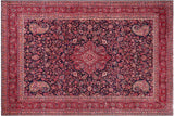 handmade Traditional Tabriz Blue Red Hand Knotted RECTANGLE 100% Wool Pile area rug 10x13