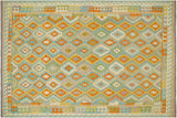 Tribal Turkish Kilim Lawrence Hand-Woven Wool Rug - 8'11'' x 11'11''