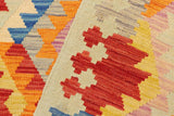 Flat Weave Kilim, Antique, Navaho, Vintage, Handmade, Geometric Kilim Red Blue Hand-Woven Rectangle 100% Wool Area Rug 4 x 6