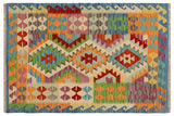 Rustic Turkish Kilim Abbigail Hand-Woven Wool Rug - 3'4'' x 4'9''