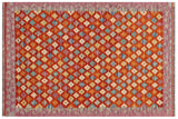 Modern Turkish Kilim Elisha Hand-Woven Wool Rug - 3'4'' x 4'9''