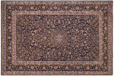 handmade Traditional Nahin Blue Beige Hand Knotted RECTANGLE 100% Wool Pile area rug 10x13