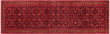 Vintage Antique Tabriz Dexter Red Beige Hand Knotted Wool Runner- 3'3'' x 10'0''